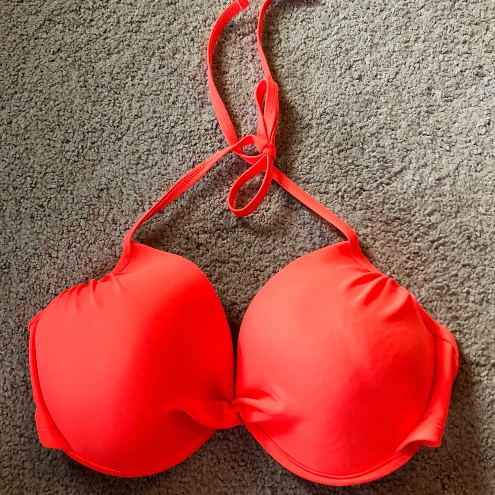 Xhilaration Coral Halter Bikini Top